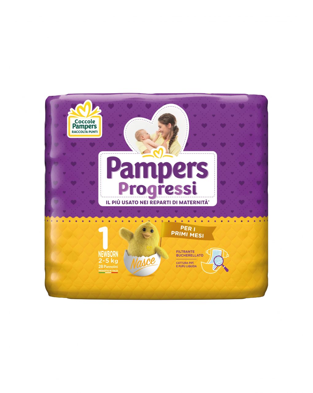 Pampers - pannolino progressi tg. 1 (28 pz) - Pampers