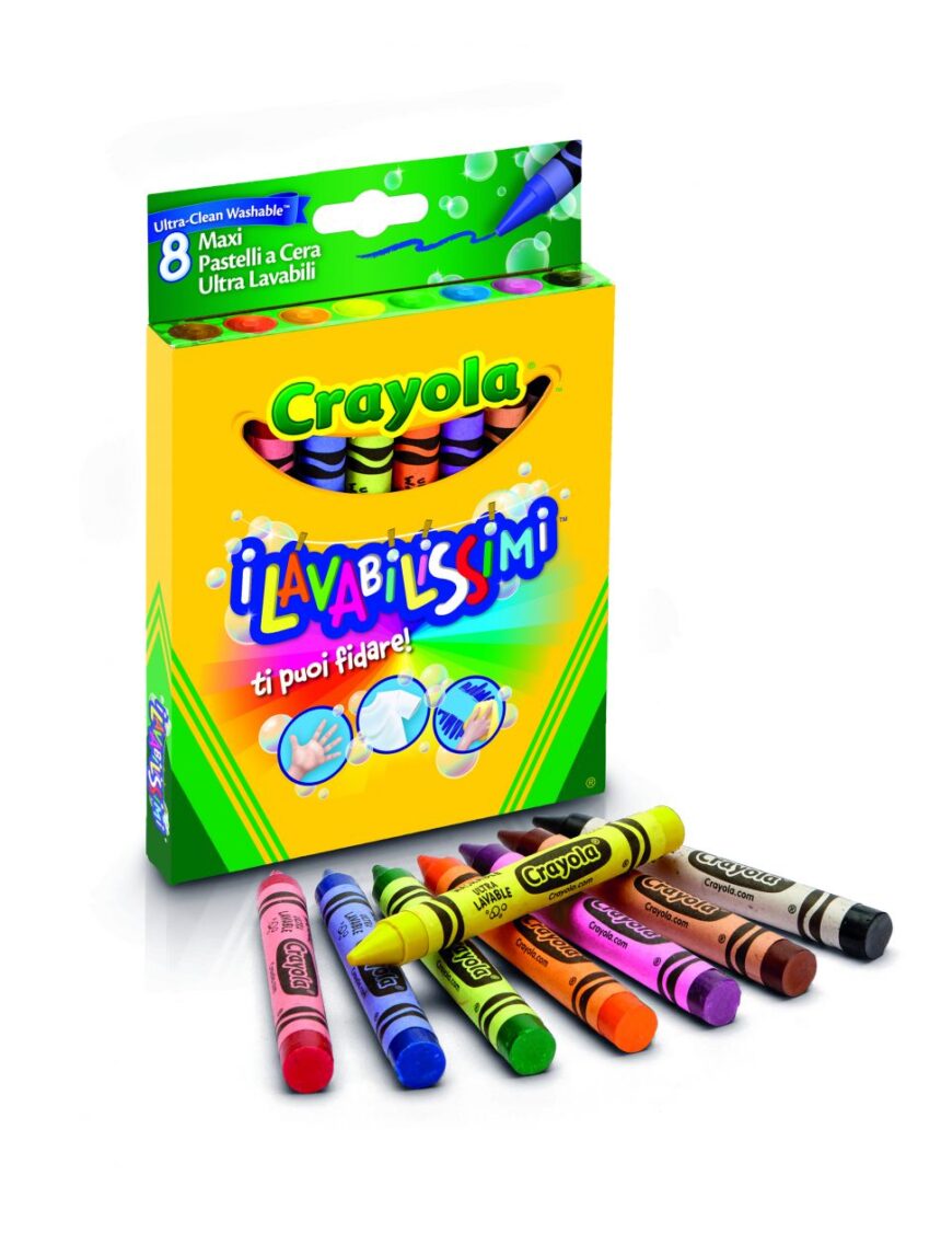 Crayola - 8 maxi pastelli a cera lavabili - Crayola