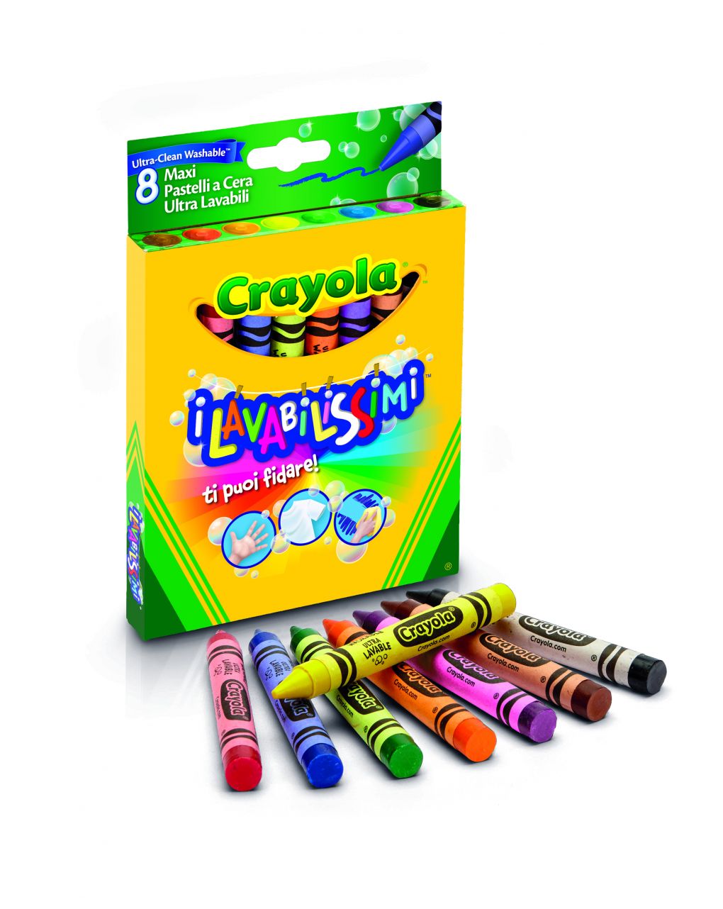 Crayola - 8 maxi pastelli a cera lavabili - Crayola