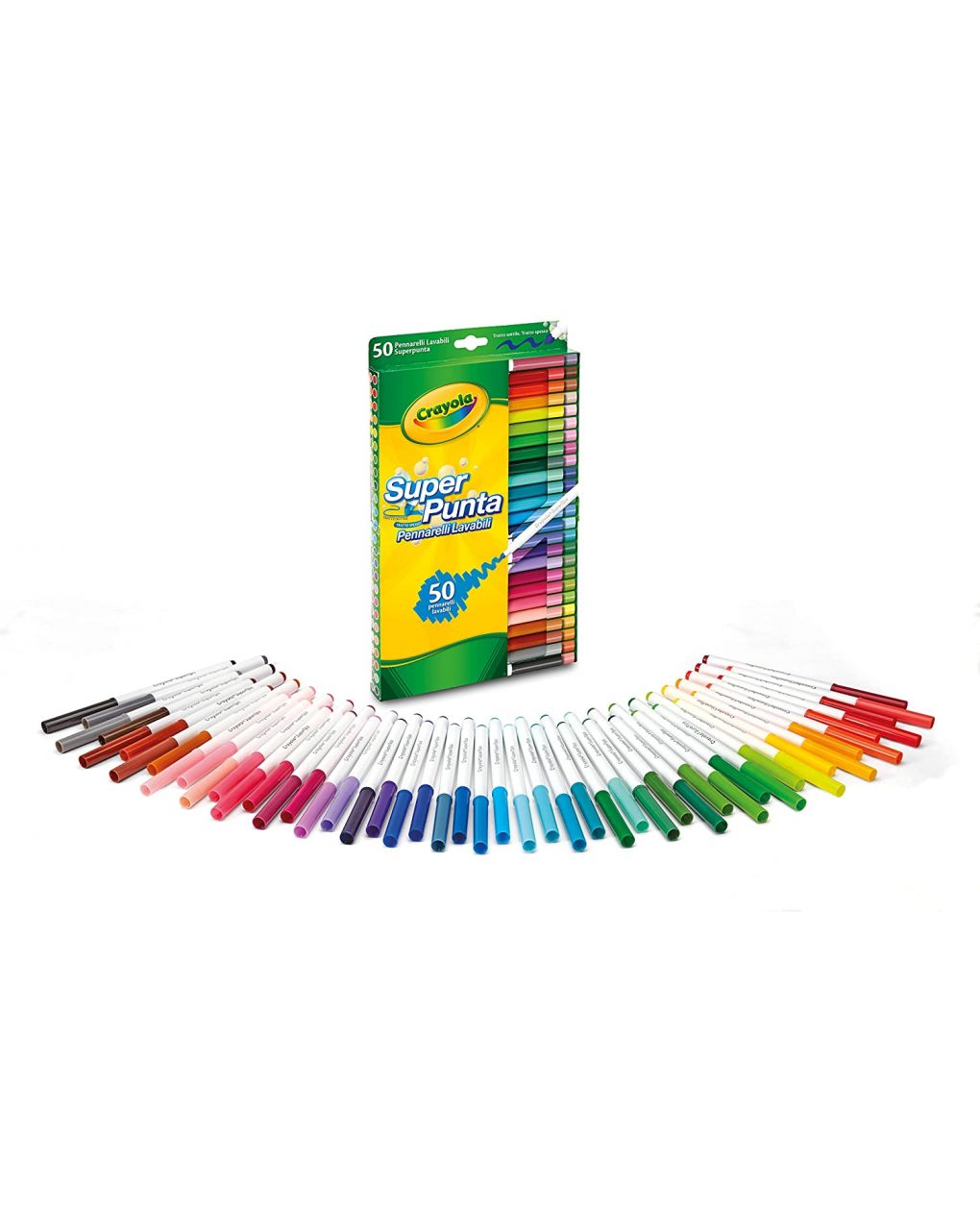 Crayola - 50 pennarelli superpunta lavabili - Crayola