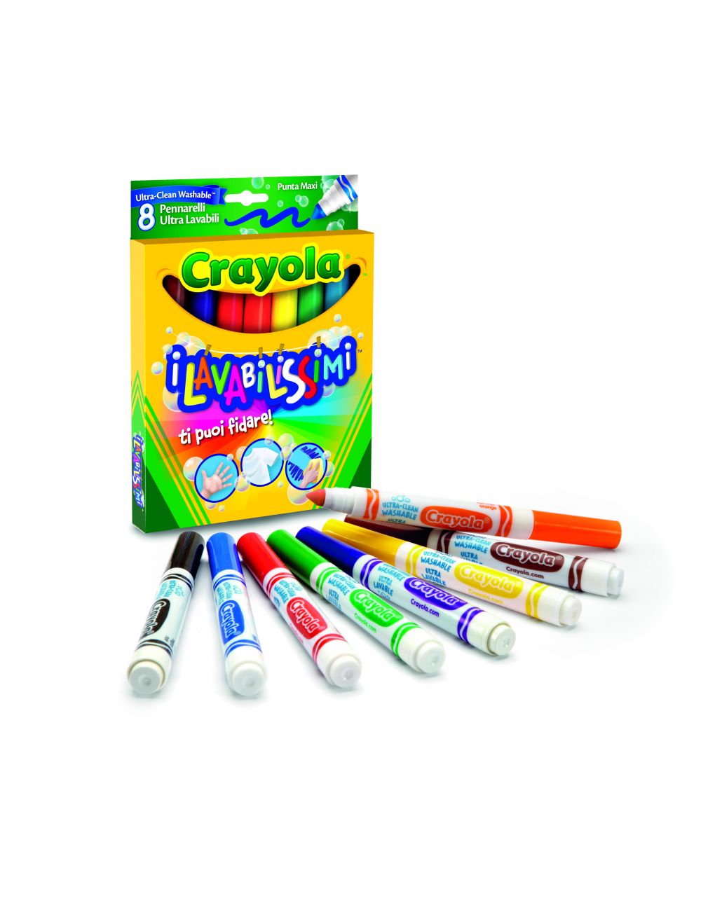 Crayola - 8 pennarelli p.maxi ultra lavabili - Crayola