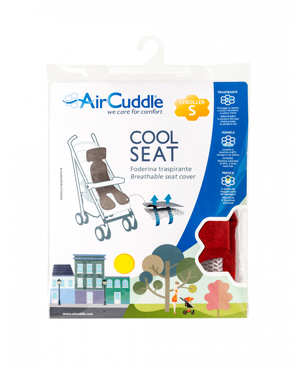 Cool seat foderina aircuddle per passeggino grigio - AirCuddle