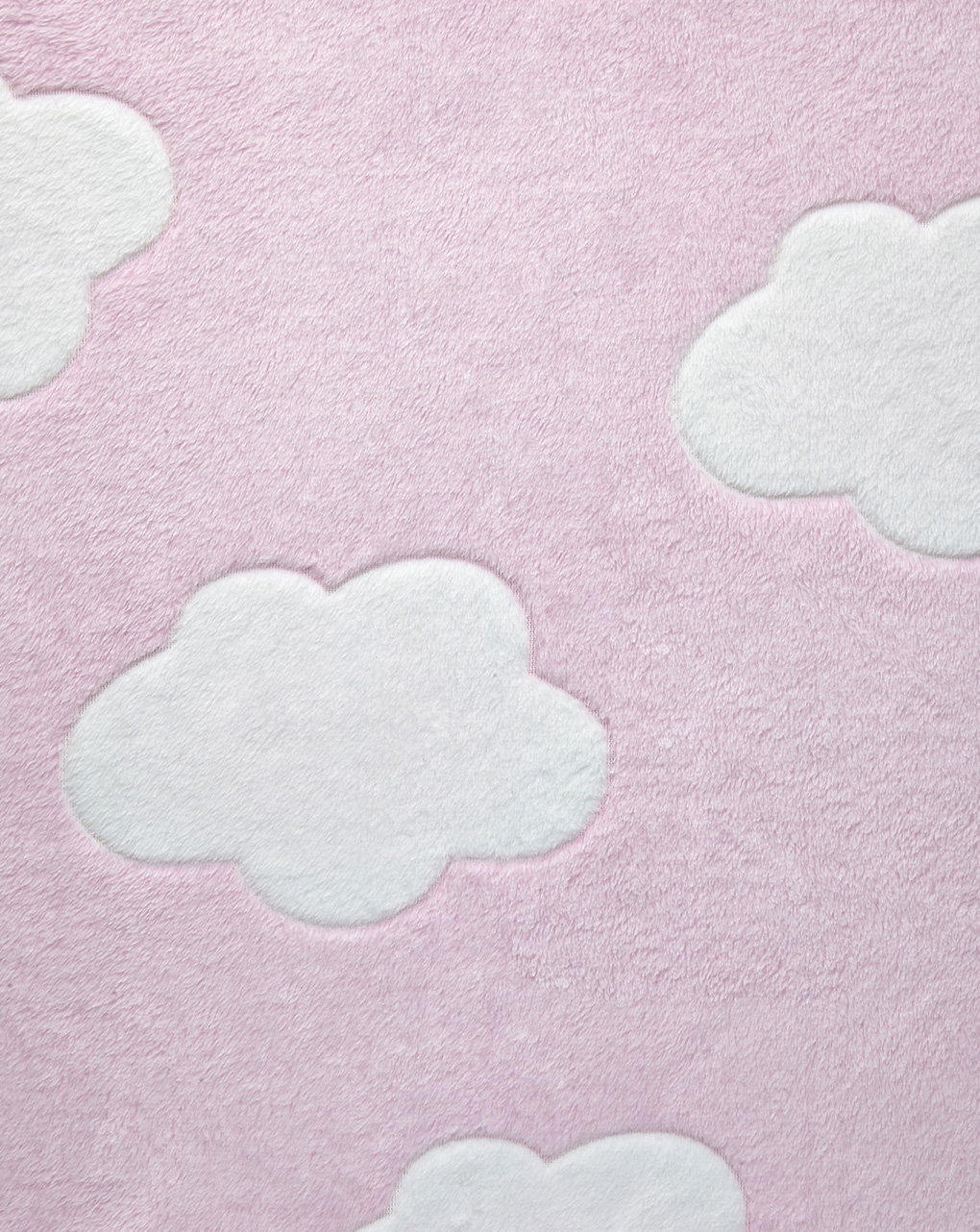 Letto - coperta letto in finta pelliccetta rosa con nuvole - Prénatal