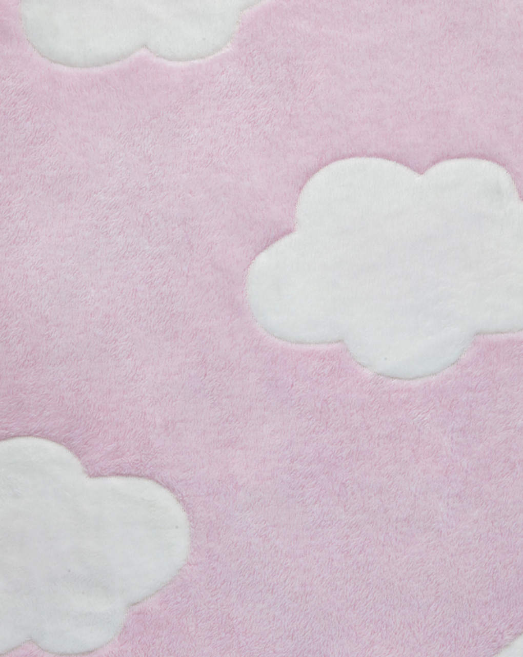 Culla/carrozzina - coperta per culla in finta pelliccetta rosa con nuvole - Prénatal