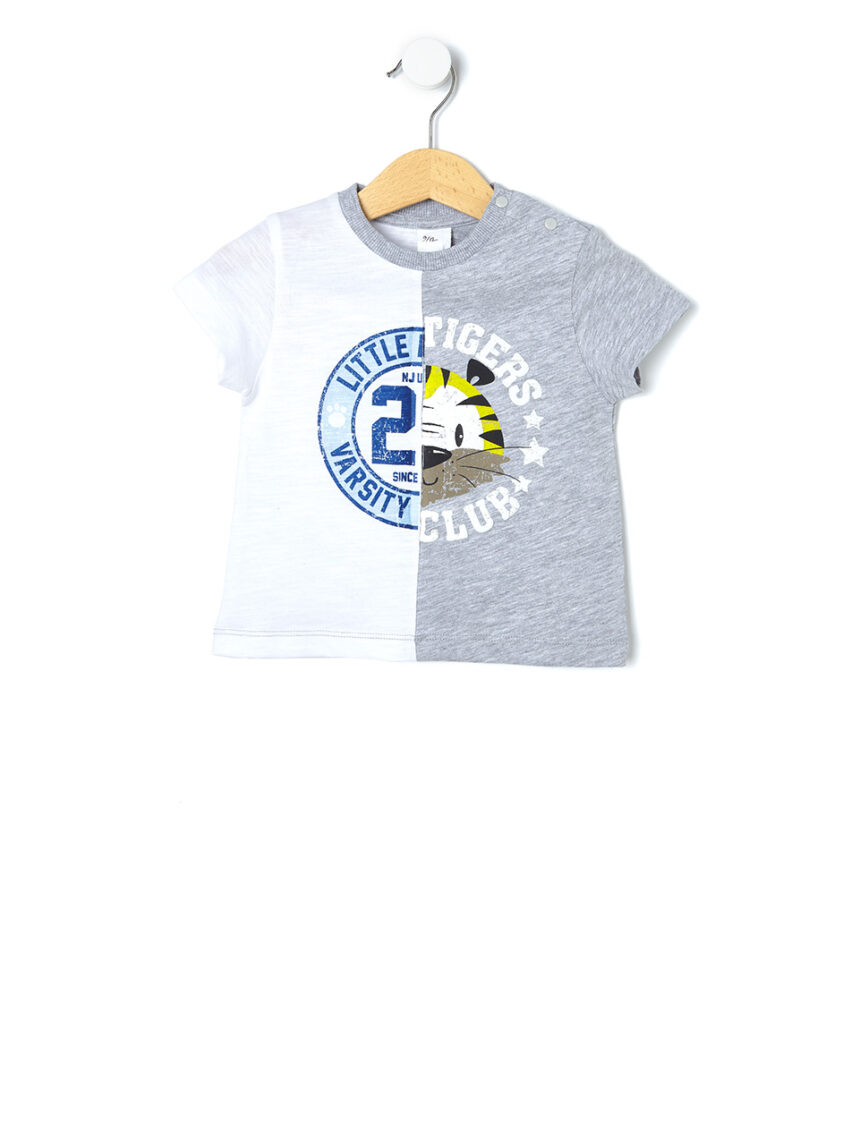 T-shirt bicolor con stampa - Prénatal