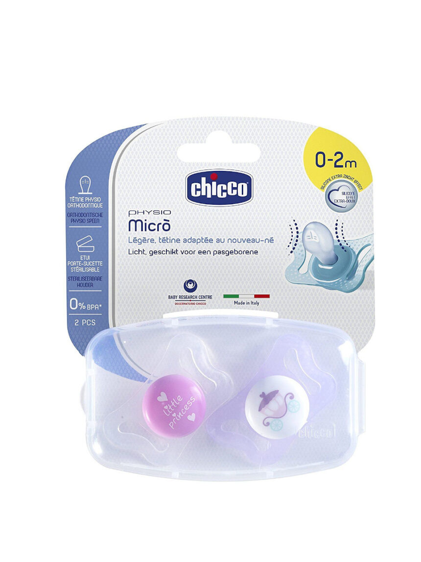 Succhietto physioforma micrò 0-2m bimba 2 pezzi - Chicco