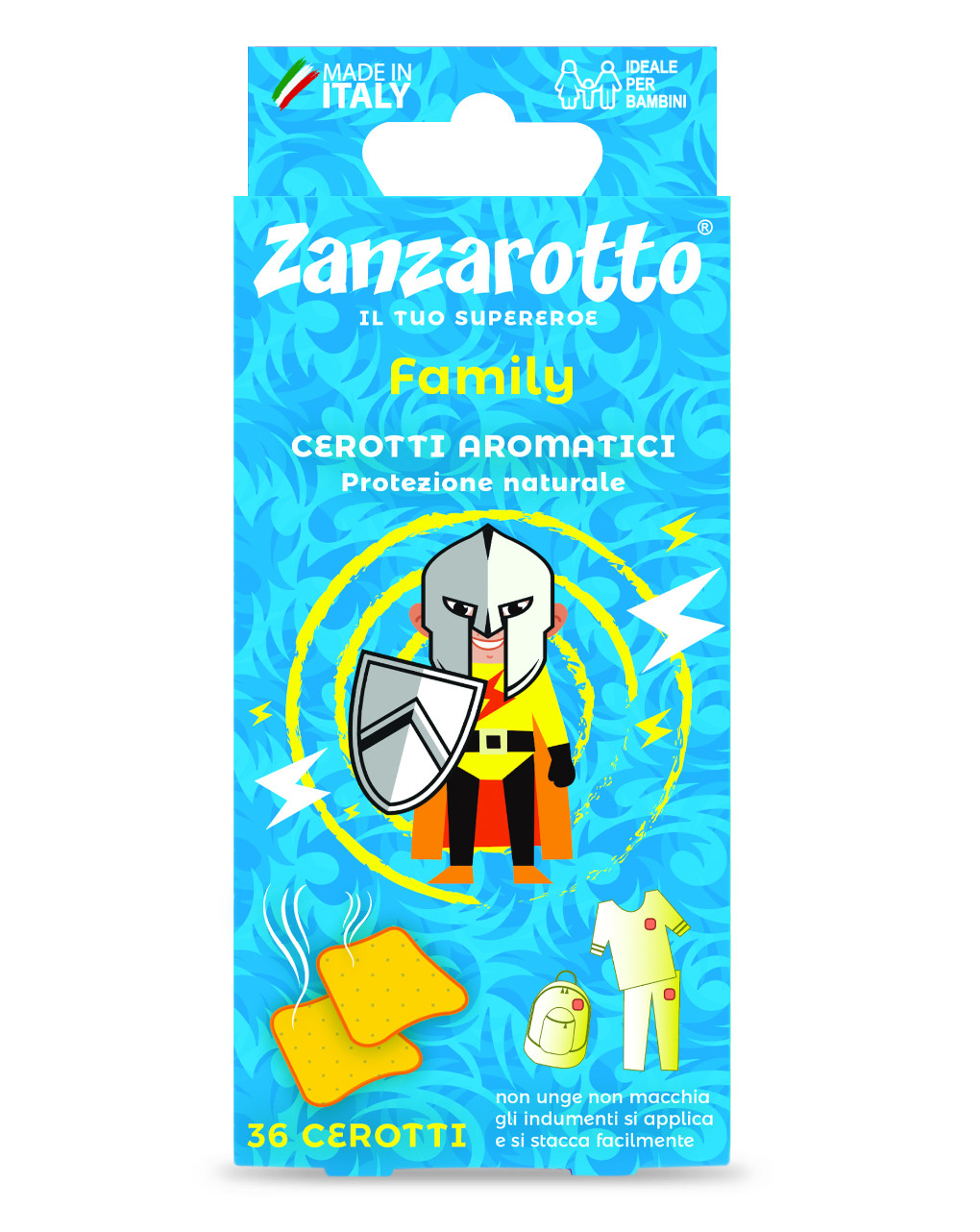 Cerotto aromatico prevenzione 36 pezzi - Zanzarotto