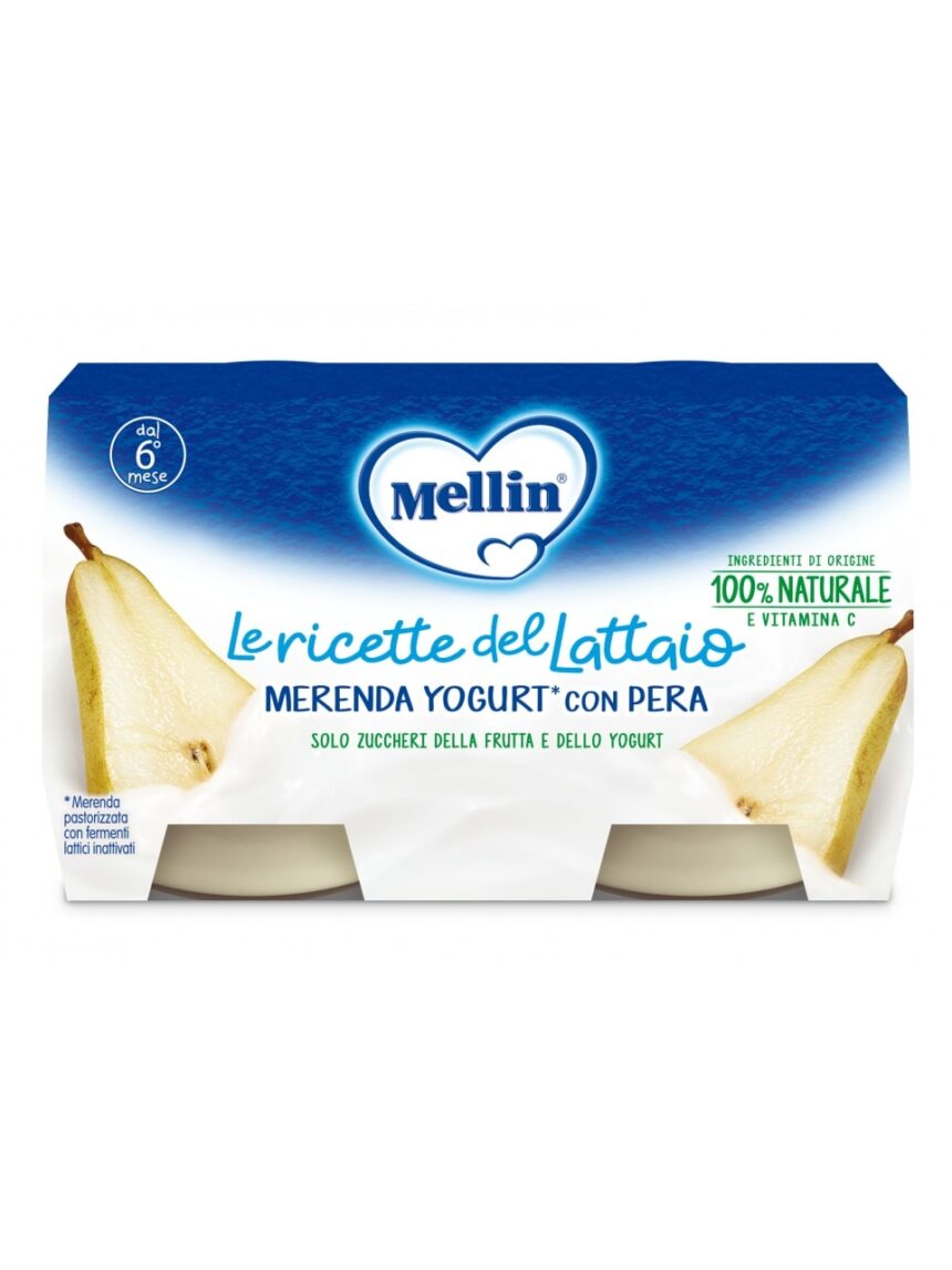 Mellin - merenda yogurt pera 2x120g - Mellin