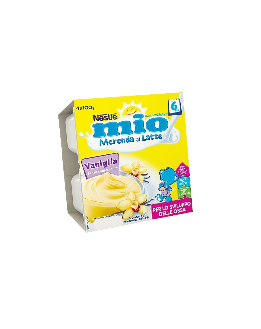 Nestlè mio - merenda al latte vaniglia 4x100g