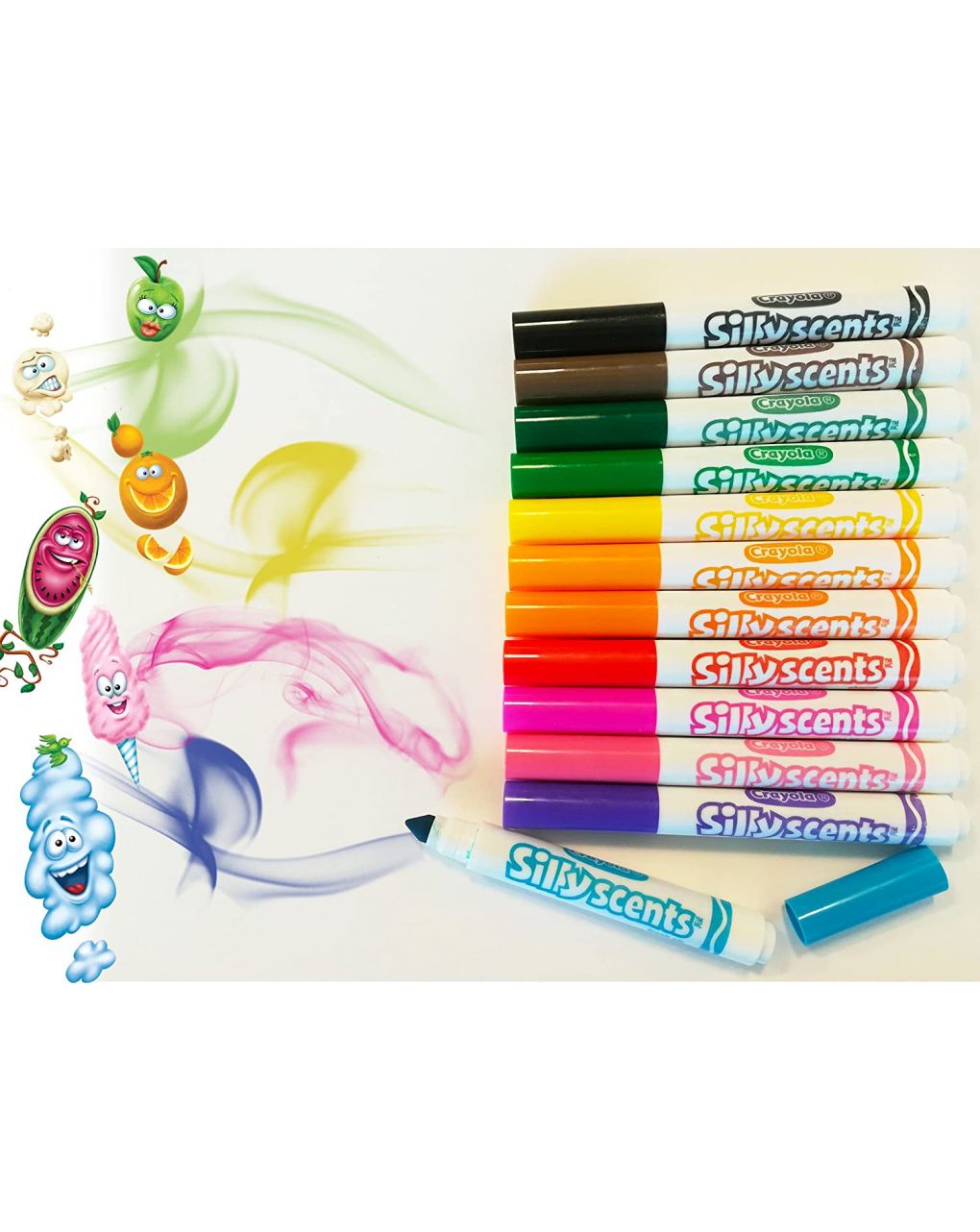 Crayola - 12 pennarelli profumelli maxi punta lavabili - Crayola