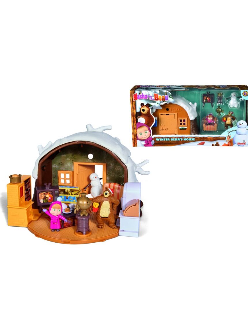 Masha & orso - masha casa di orso neve con personaggi - Masha&Orso