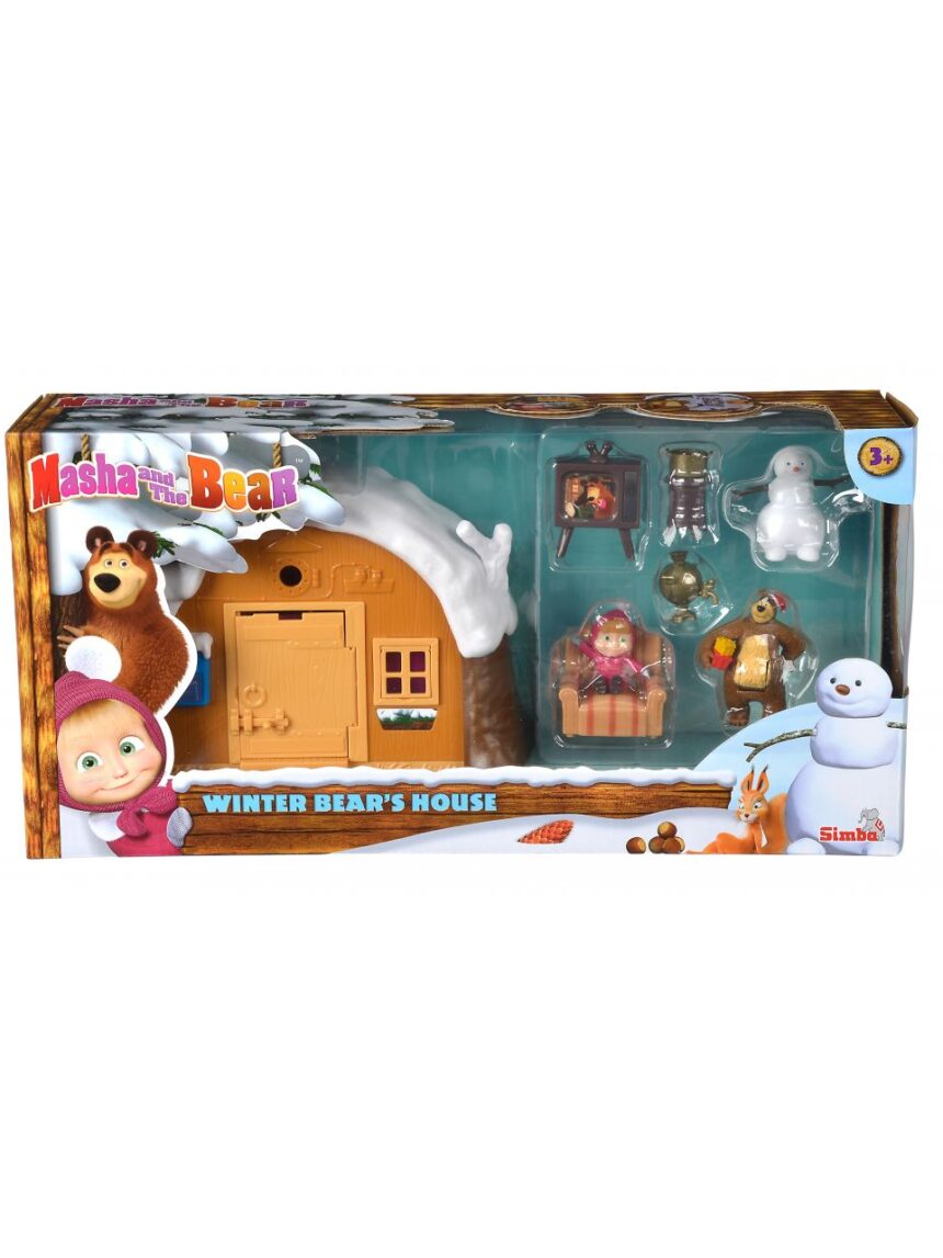 Masha & orso - masha casa di orso neve con personaggi - Masha&Orso
