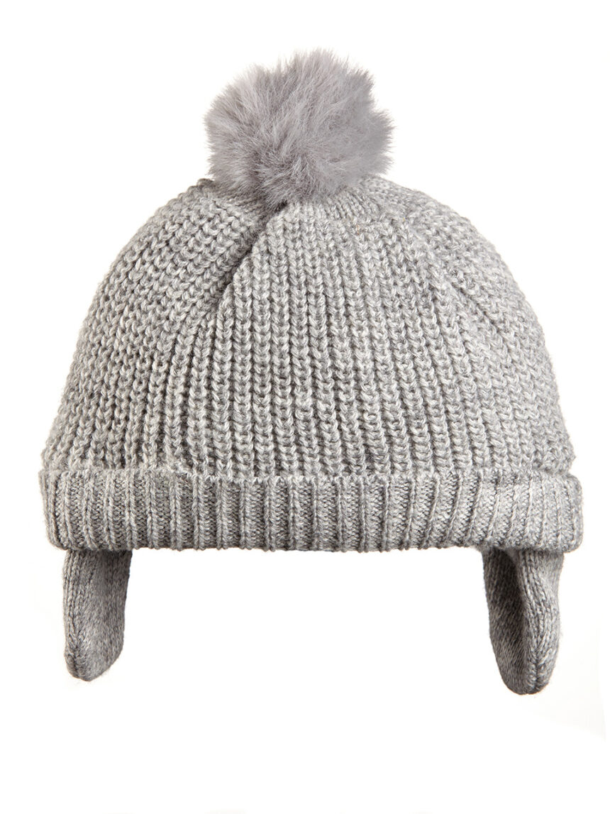 Cappellino tricot misto lana con pon pon - Prénatal