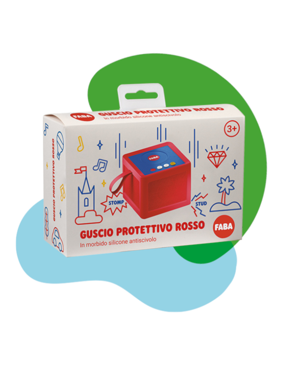 Faba - guscio protettivo in silicone - rosso