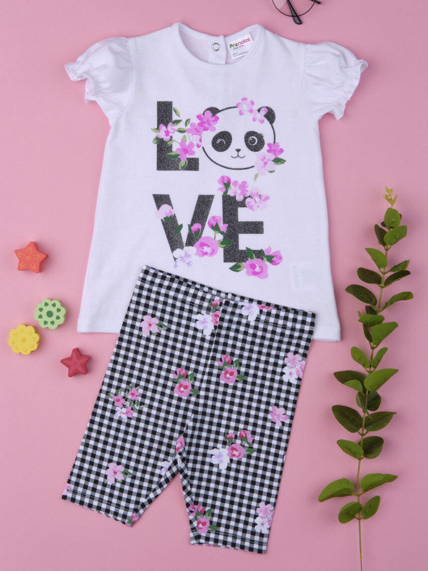 Completo girl "love panda" - Prénatal