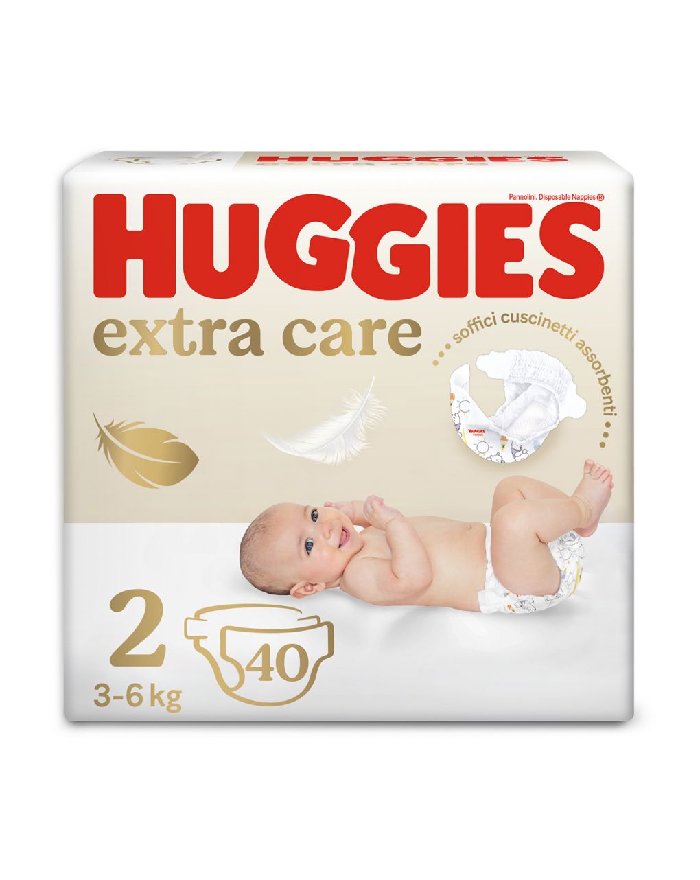 Huggies extra care bebè grande tg2 - 40 pannolini