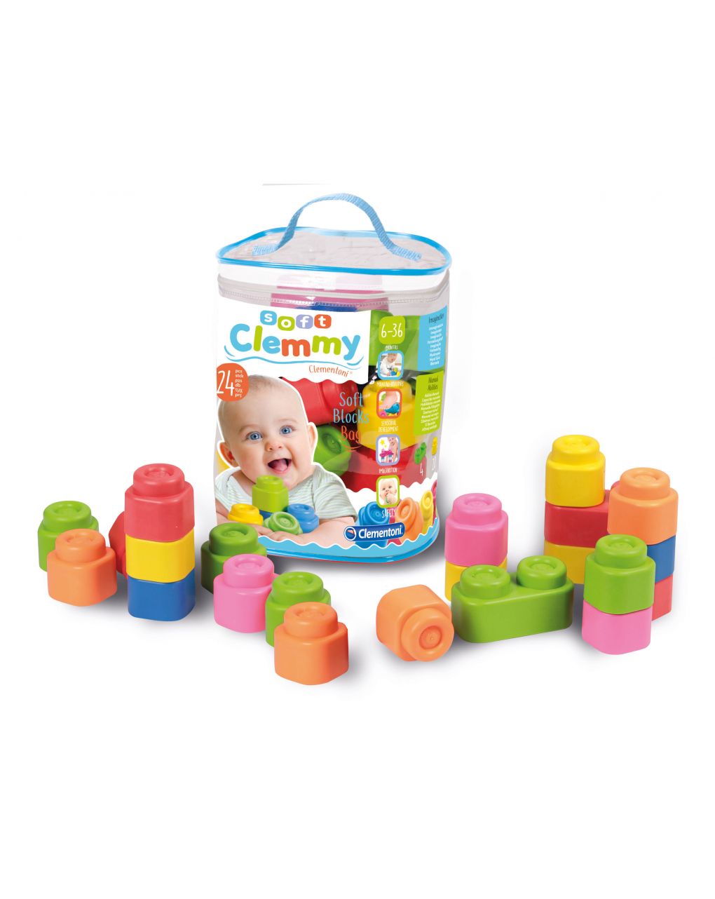 Clemmy - sacca 24 mattoncini - Clementoni