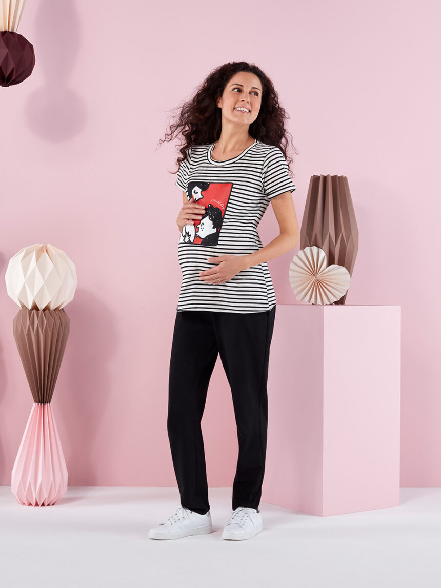 T-shirt rigata "black&white" - Prénatal