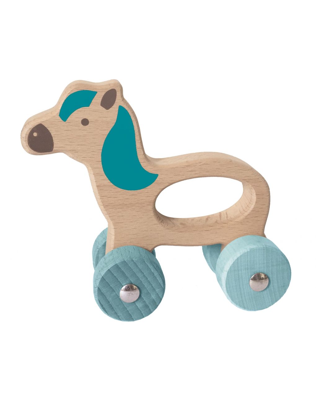 Wood n play - animali in legno con ruote