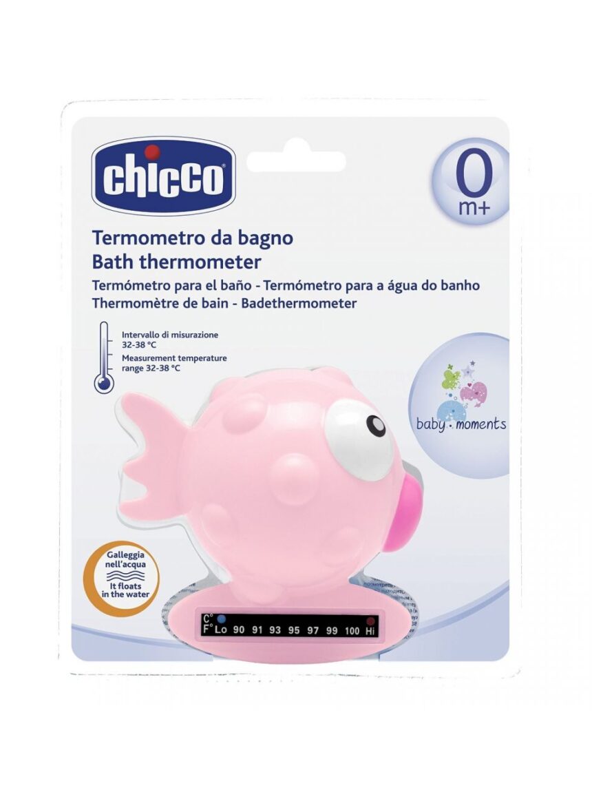 Termometro da bagno pesce palla rosa - Chicco