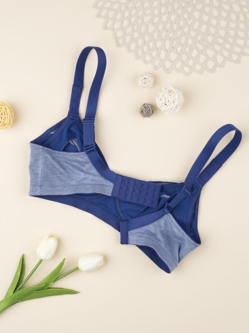 Reggiseno allattamento con pizzo blu - Prénatal