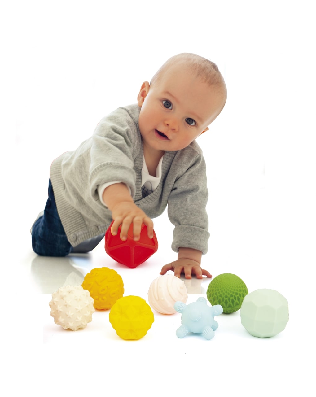 3 in 1 baby soft toys: 8 cune + 4 animal + 8 ball - Prénatal