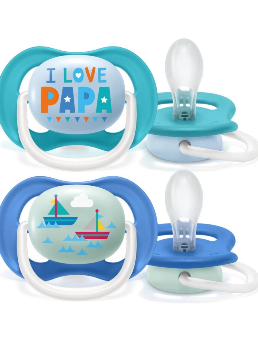 Philips avent 2 succhietti ultra air collection 6-18m papa - Philips Avent