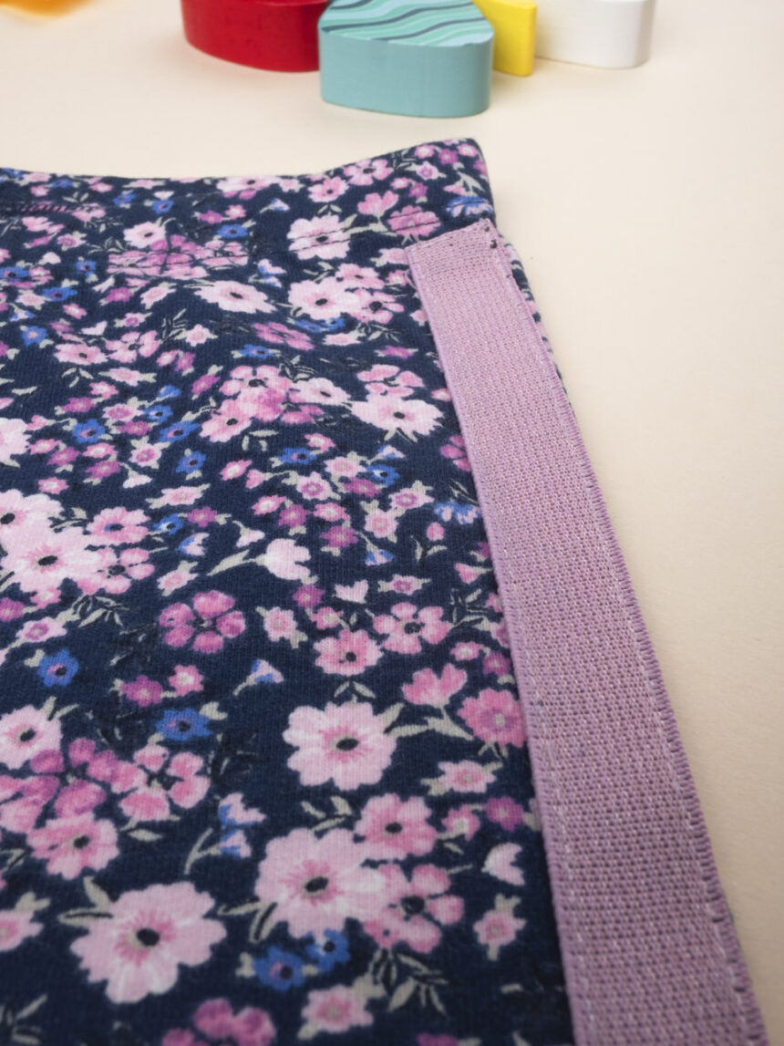 Leggings flower lilla banda laterale - Prénatal