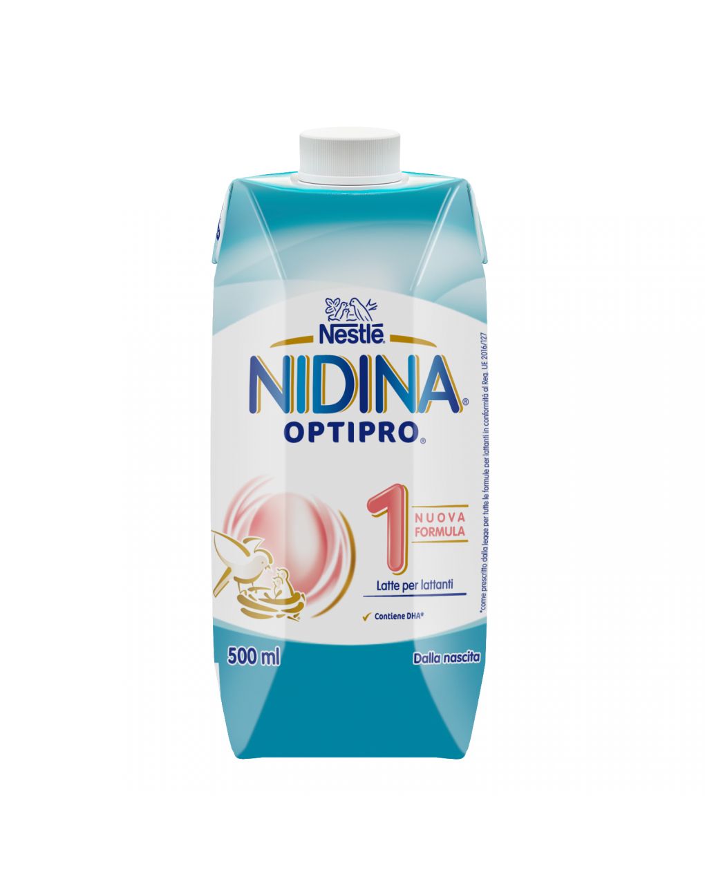 Nestlé nidina optipro 1 dalla nascita latte per lattanti in formato liquido brick da 500ml