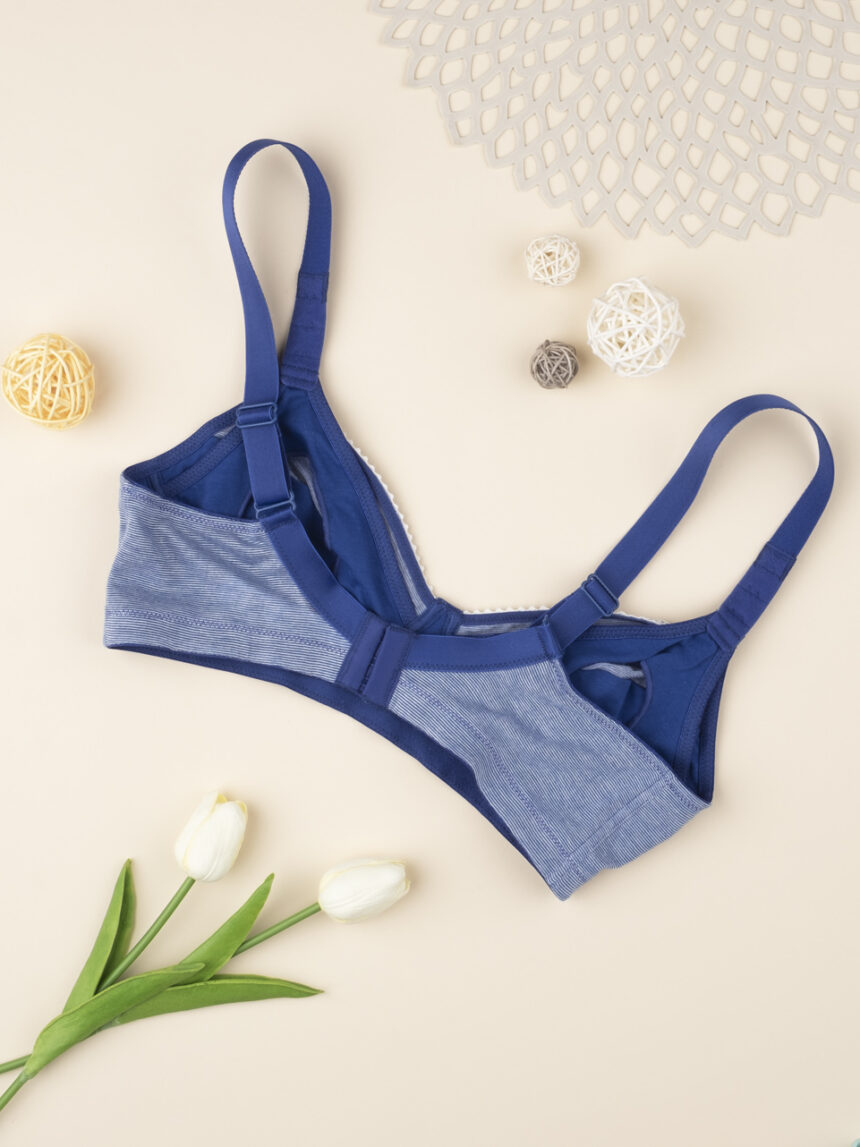Reggiseno allattamento con pizzo blu - Prénatal