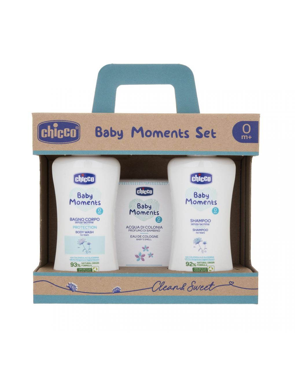 Baby moments set 1 bagno corpo shampoo e colonia - chicco - Chicco