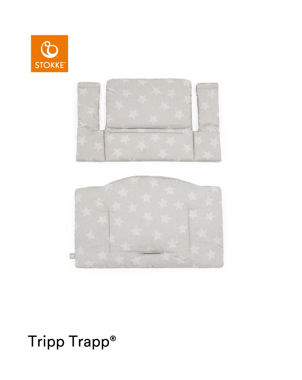 Tripp trapp® classic cushion stars silver ocs cuscino per seggiolone,  morbido e avvolgente per il tuo bambino - Prénatal