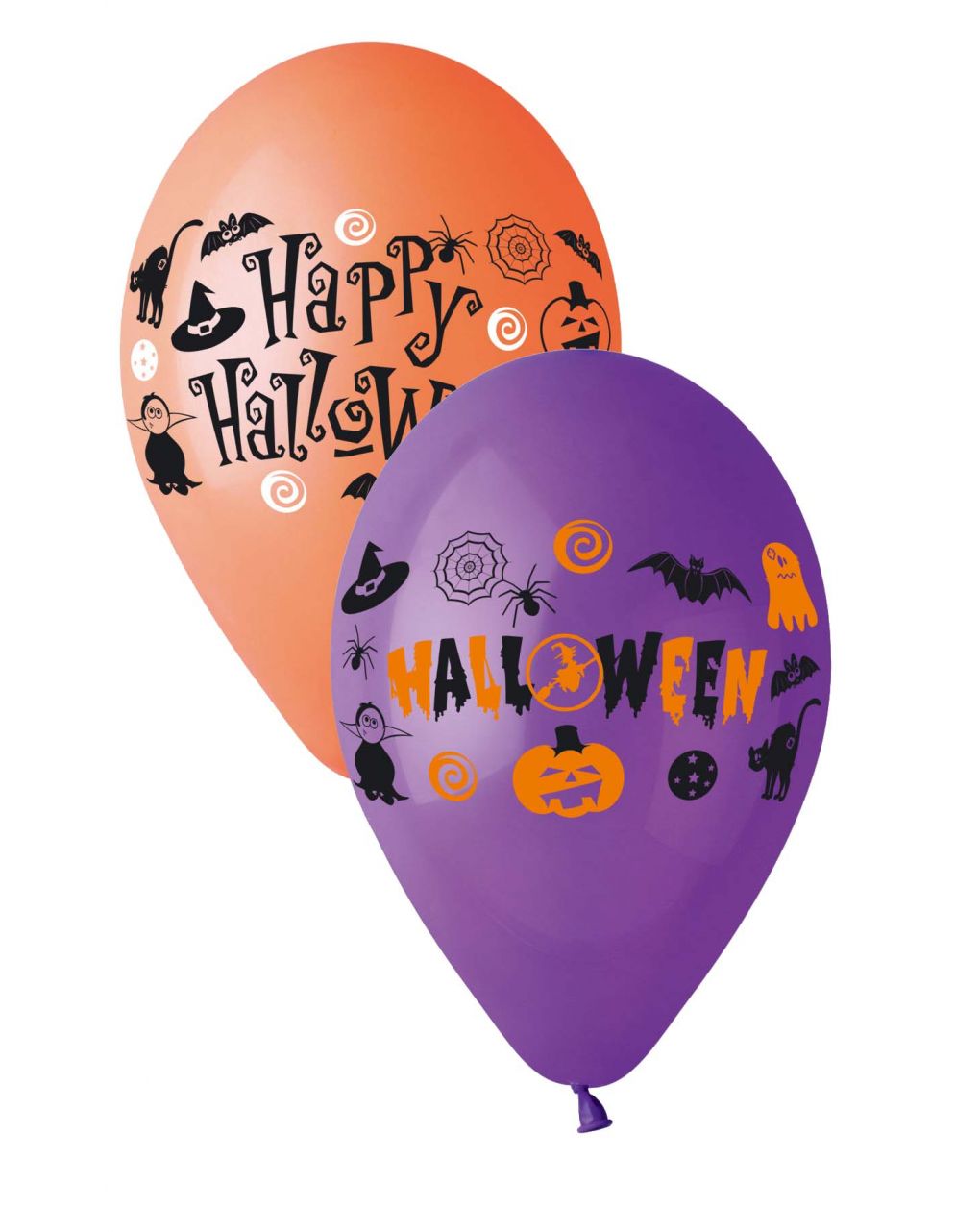 Confezione 20 palloncini stampa halloween colori assortiti