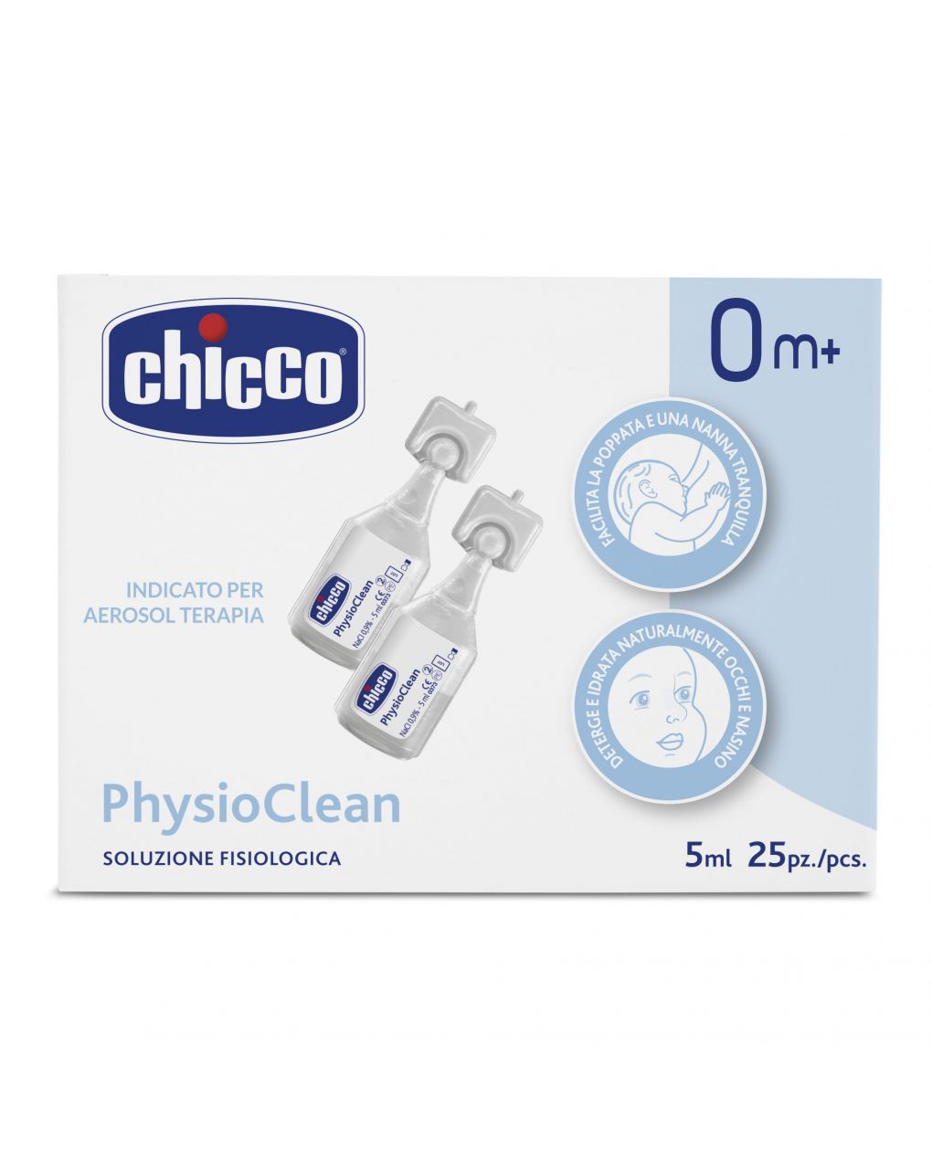 Soluzione fisiologica chicco physioclean 5 ml 25 pz - Chicco