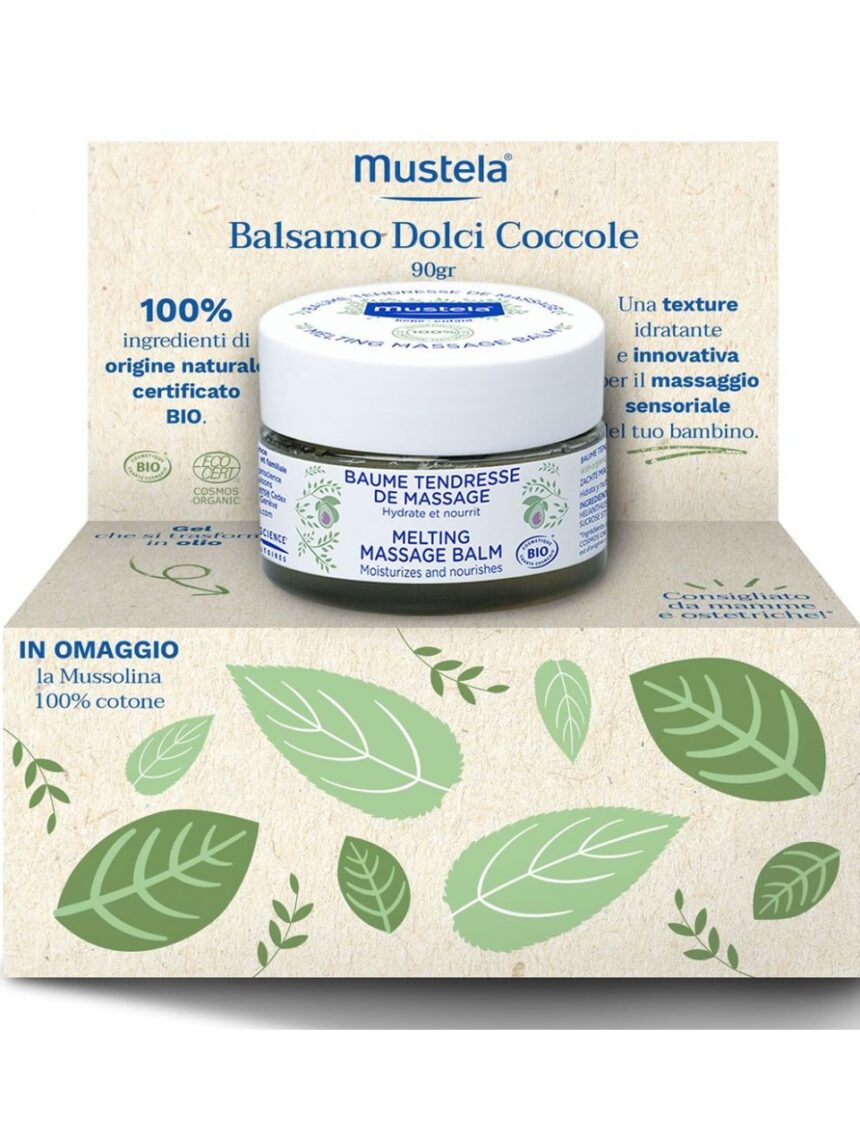 Balsamo dolci coccole 90gr + mussolina 100% in cotone omaggio - Mustela