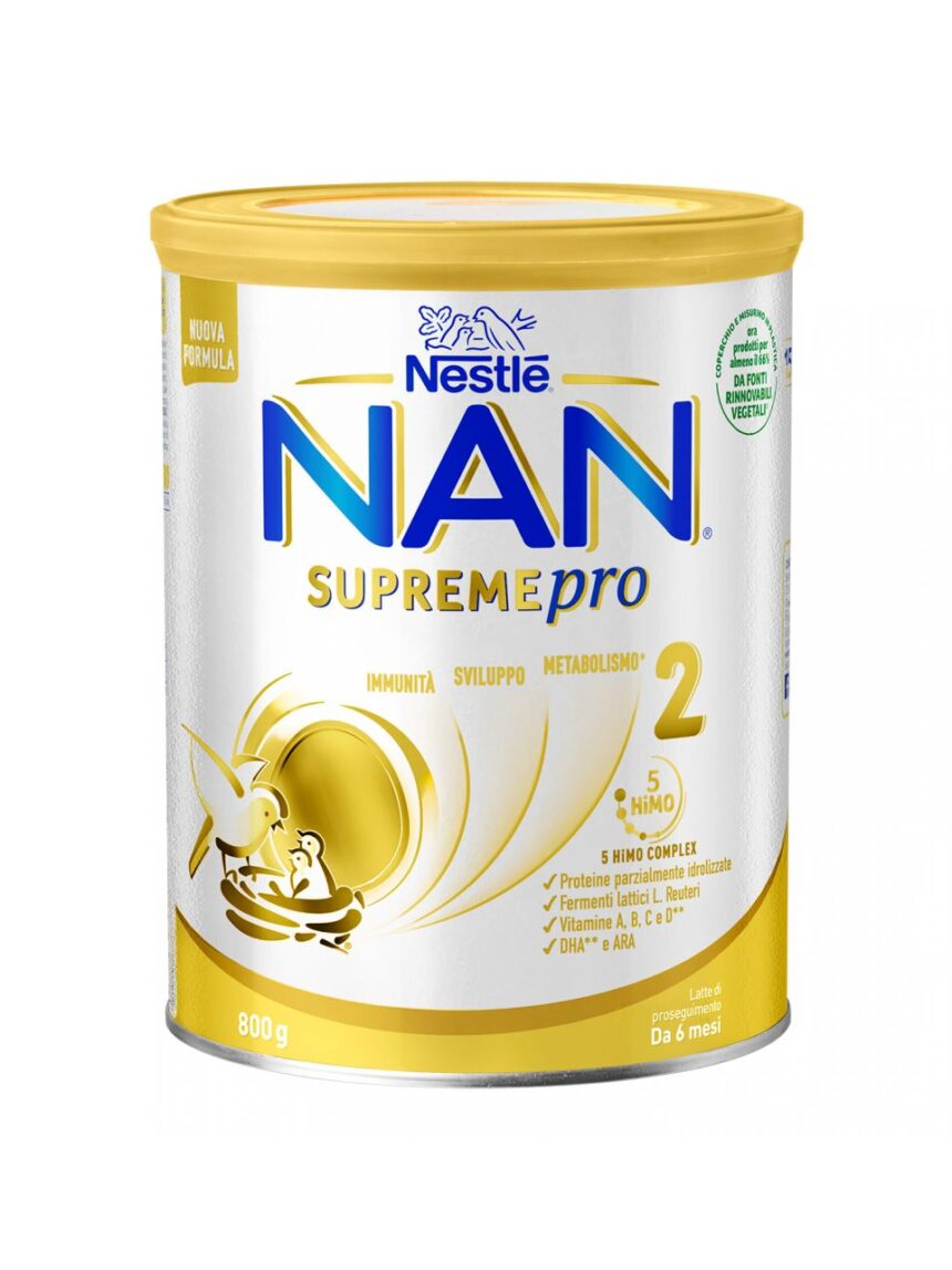 Nestlé nan supreme pro 2, da 6 mesi. latte di proseguimento in polvere, latta da 800g - Nestlé