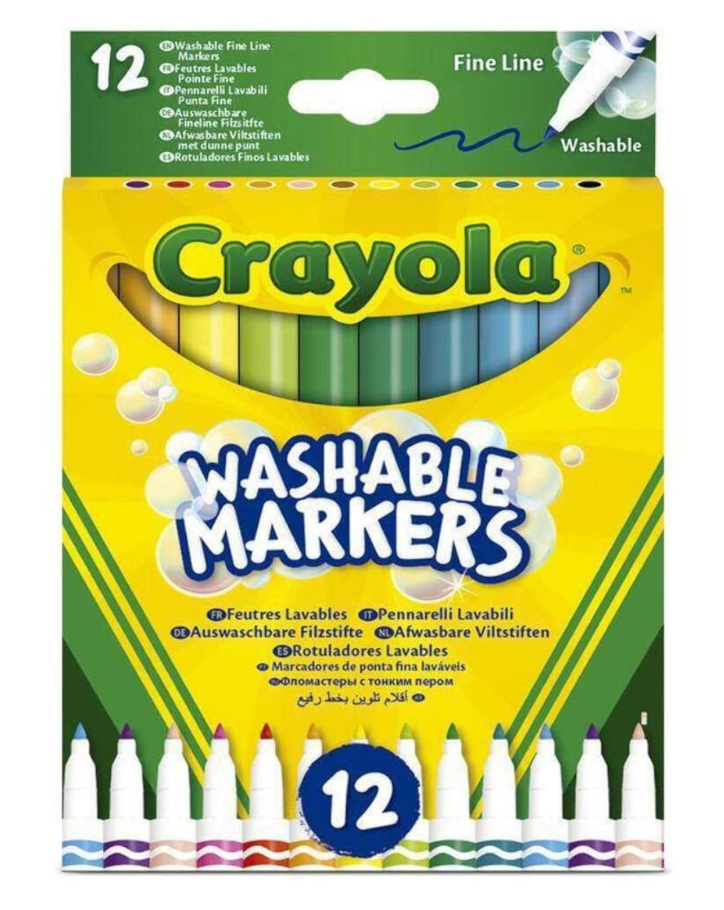 Crayola - 24 pennarelli punta fine super lavabili - Crayola