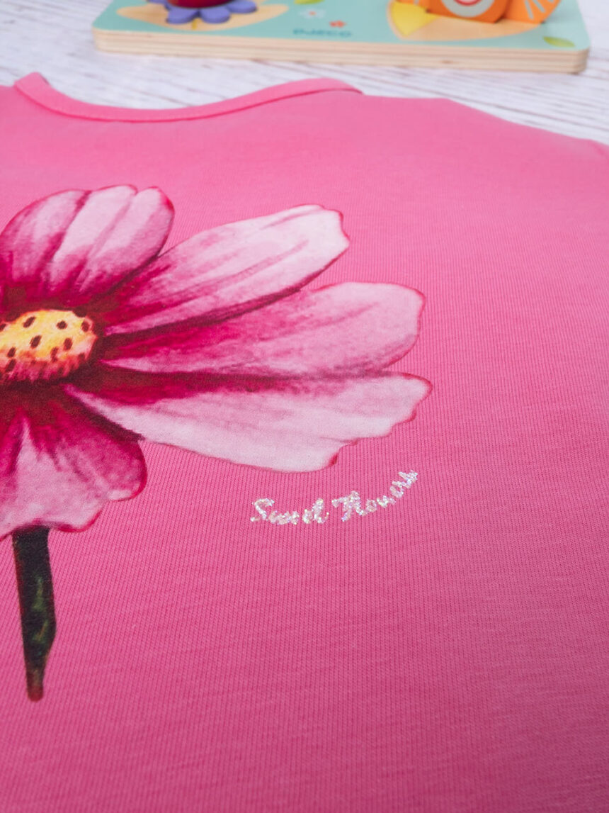 T-shirt girl "flower" pink - Prénatal