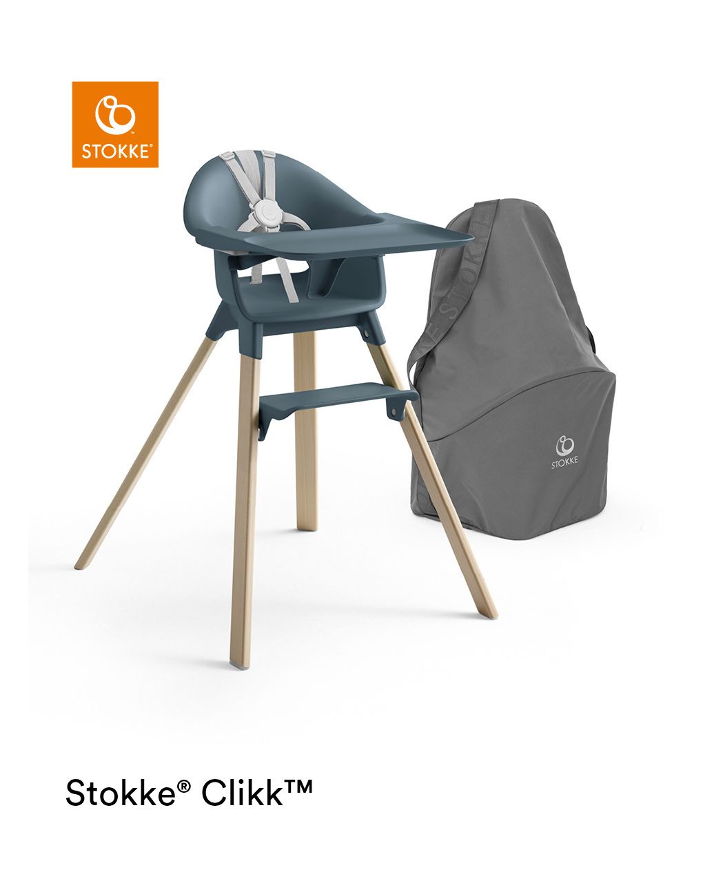 Stokke® clikk™ high chair - fjord blue - Stokke