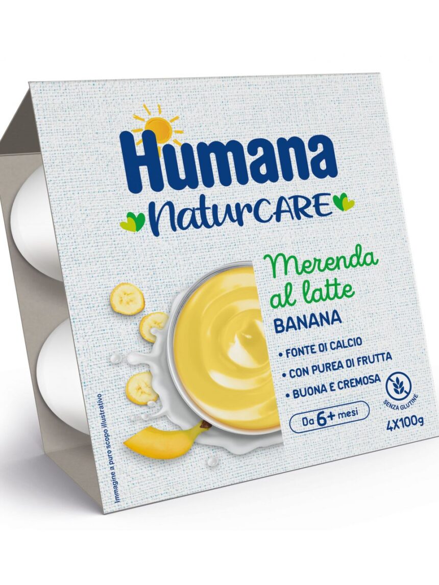 Humana merenda latte banana 4x100gr - Humana