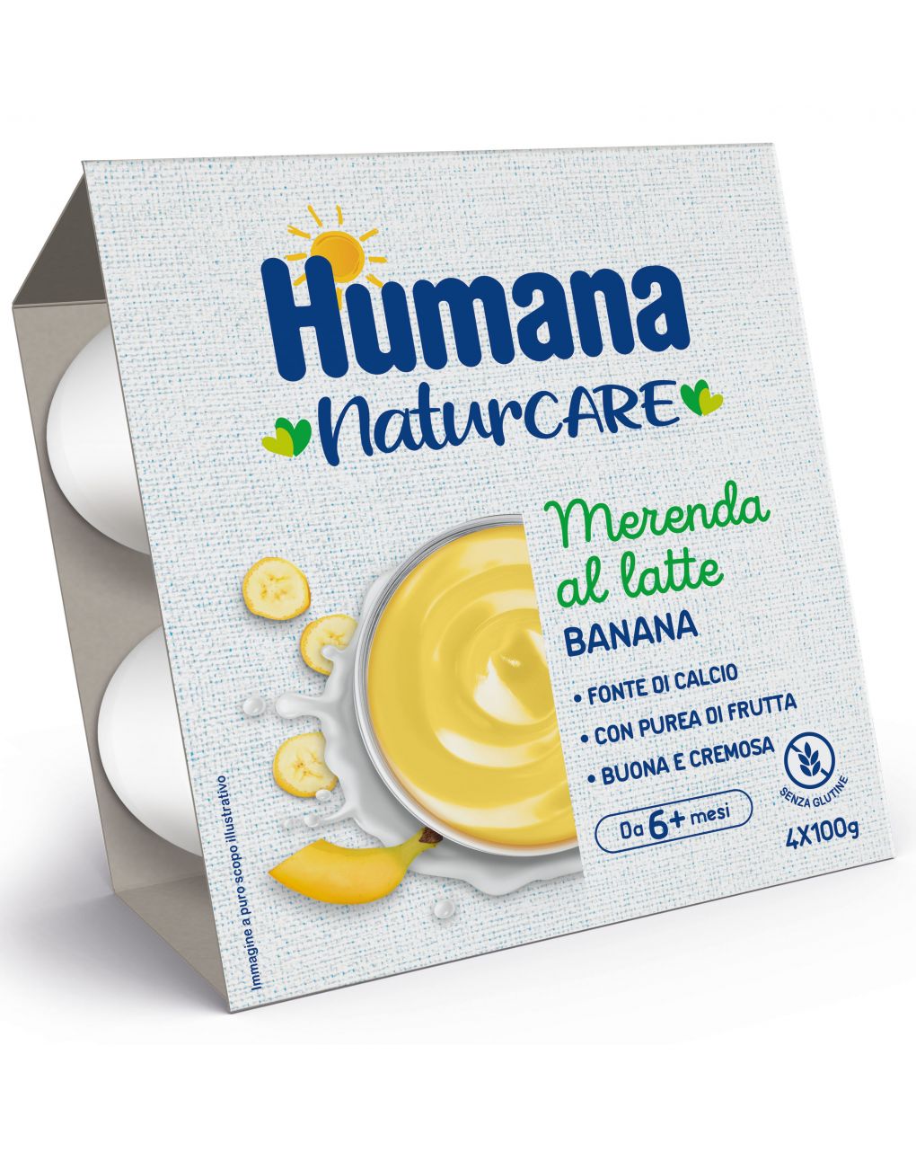 Humana merenda latte banana 4x100gr