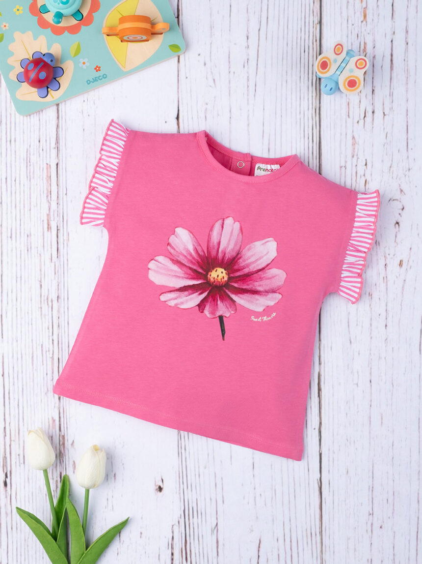 T-shirt girl "flower" pink - Prénatal