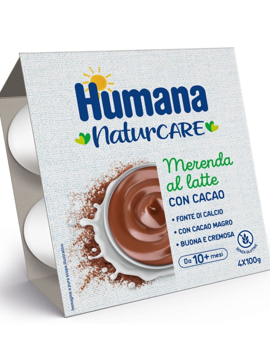 Humana merenda latte cacao 4x100gr - Humana