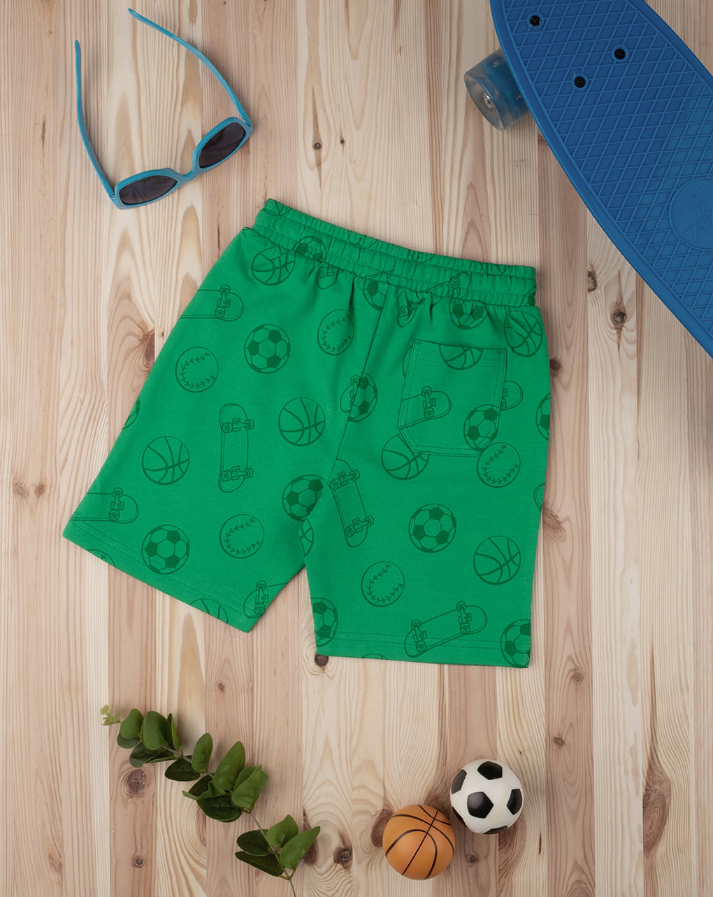 Shorts boy "street sport" green - Prénatal