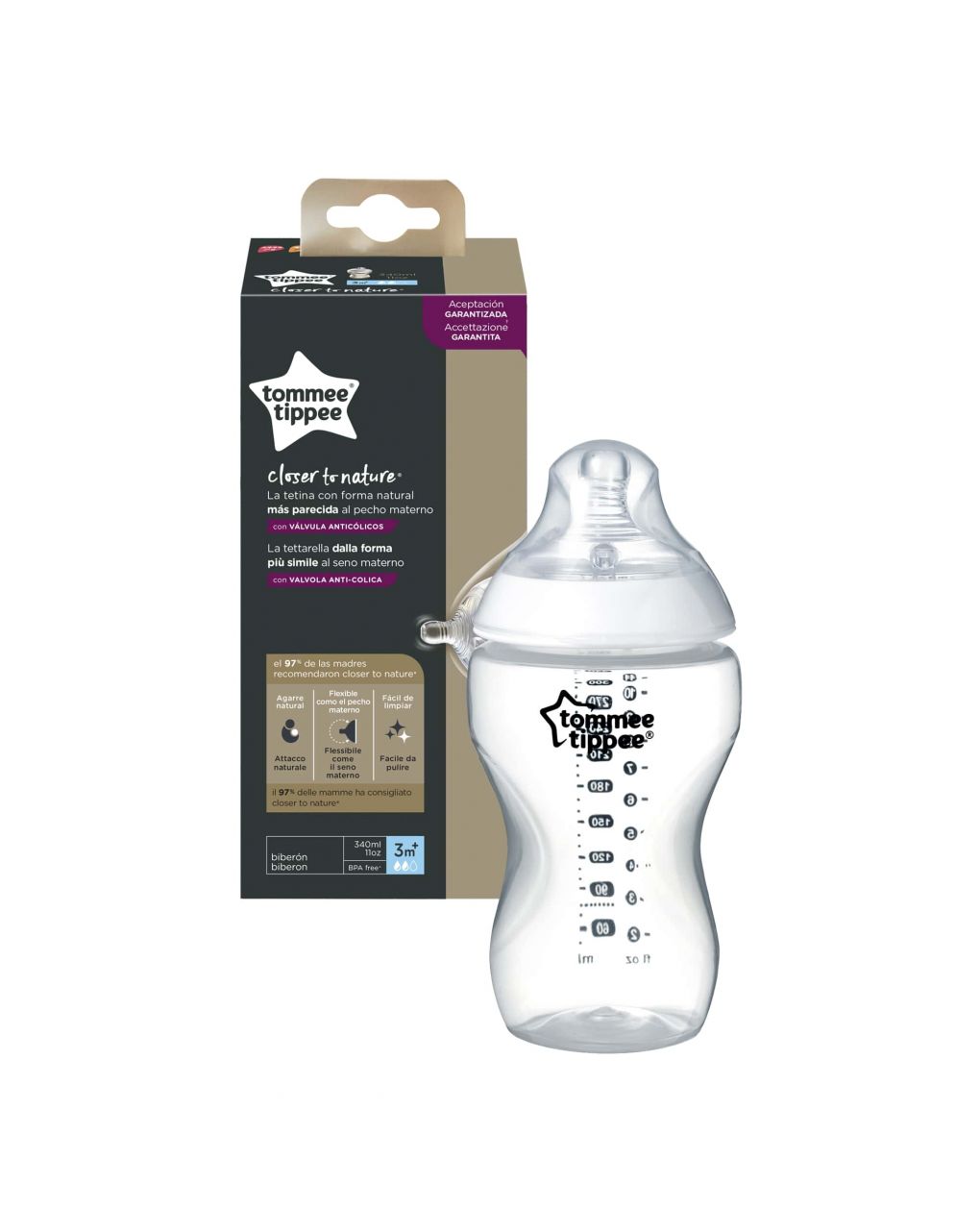 Biberon 330ml silicone close natural  tommee tippee - Tommee Tippee