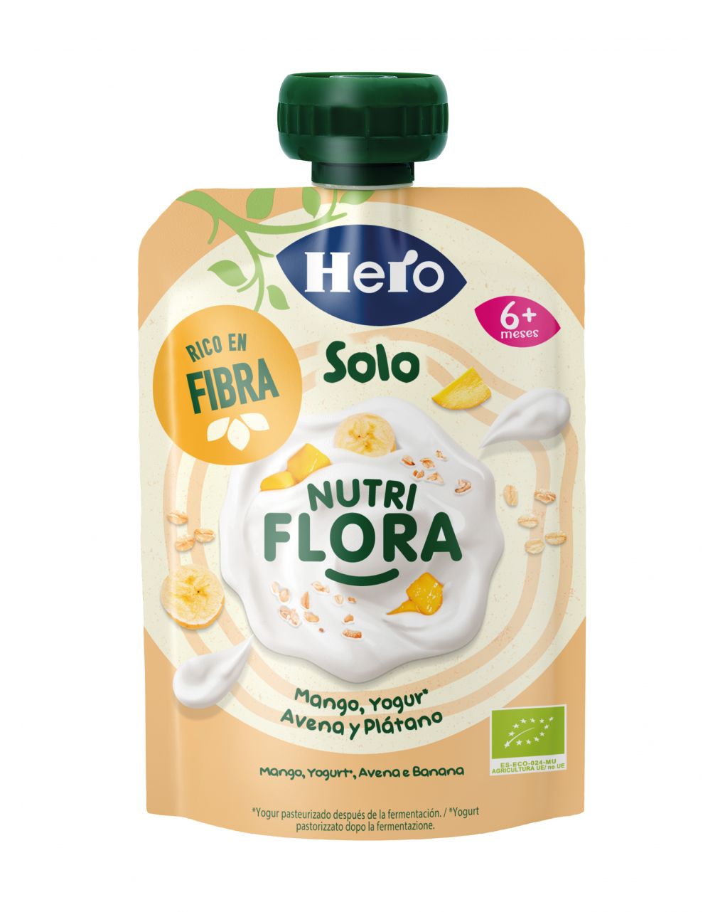 Hero pouch nutriflora yogurt mango avena 100