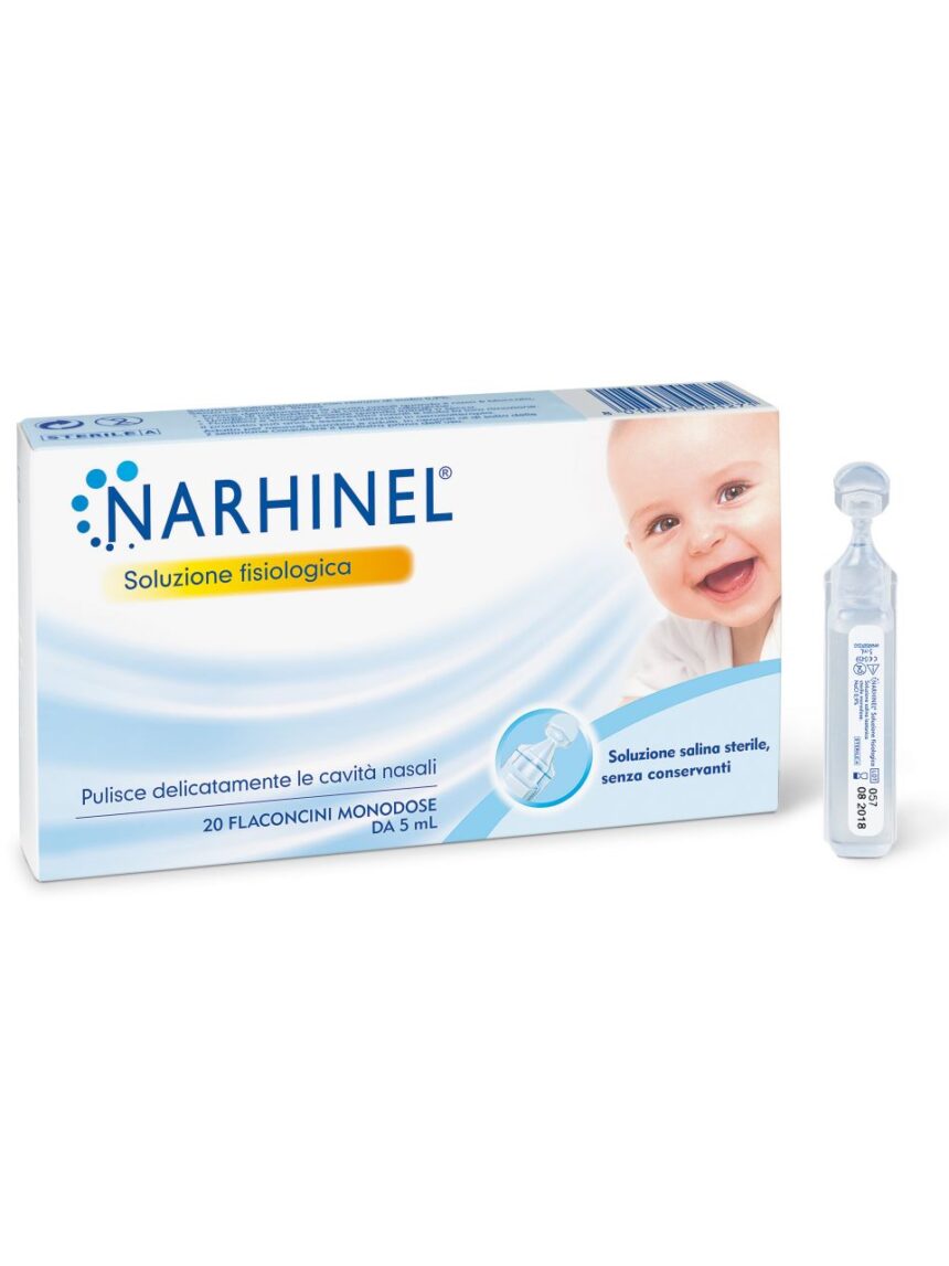 Narhinel - soluzione fisiologica salina isotonica - 20 flaconcini monodose x 5 ml - Narhinel
