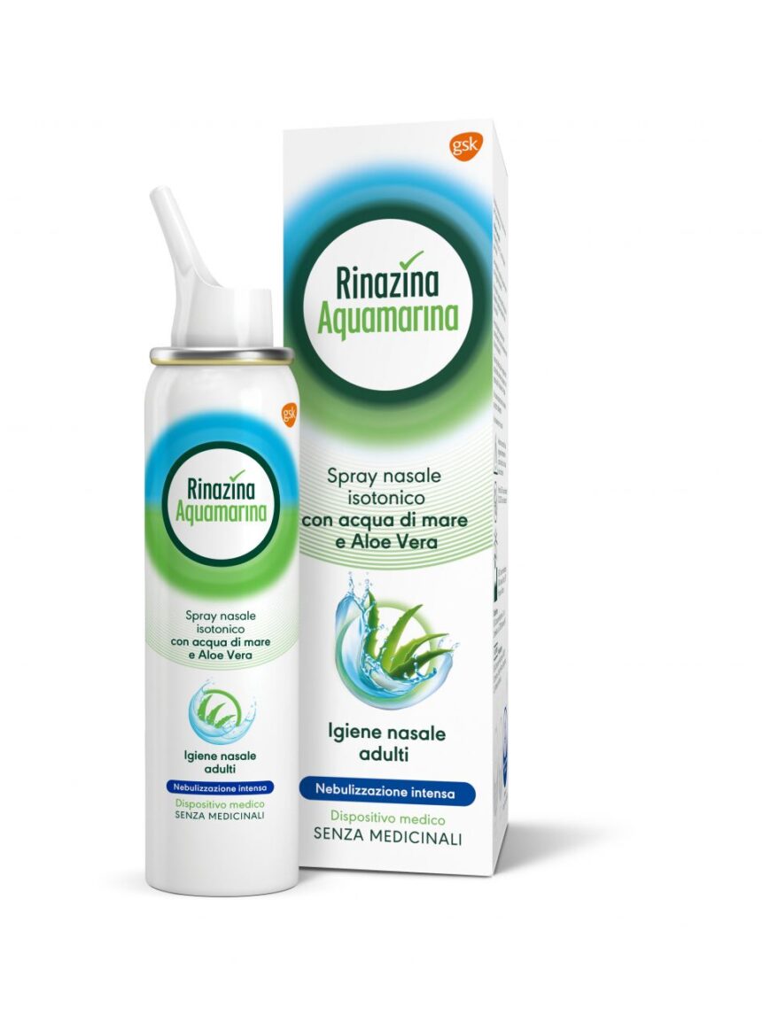 Rinazina aquamarina isotonica aloe spray nebulizzazione intensa - Rinazina