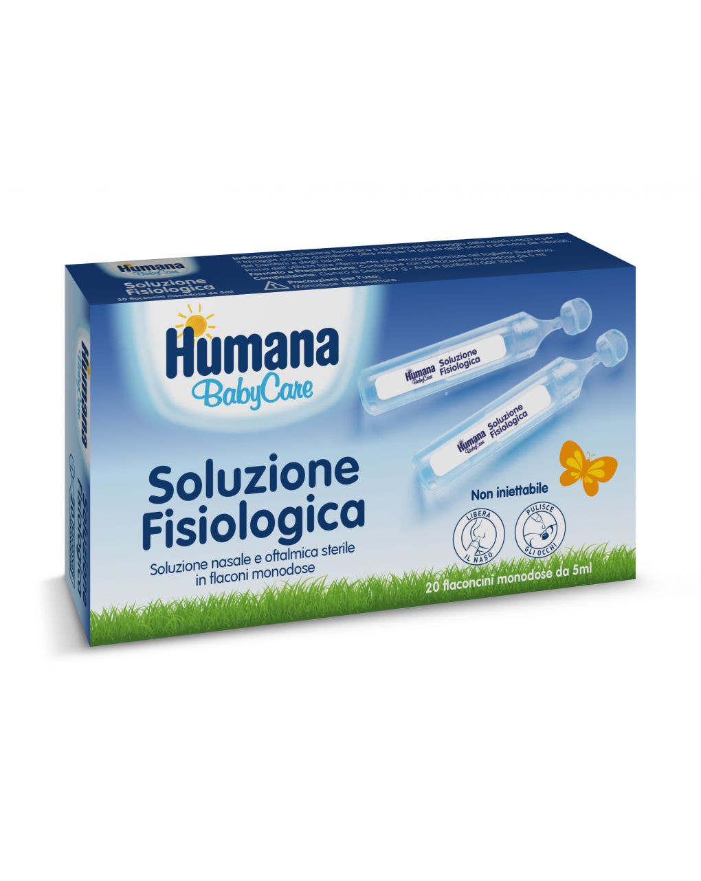 Humana babycare - soluzione fisiologica monodose (20 flaconcini da 5ml)