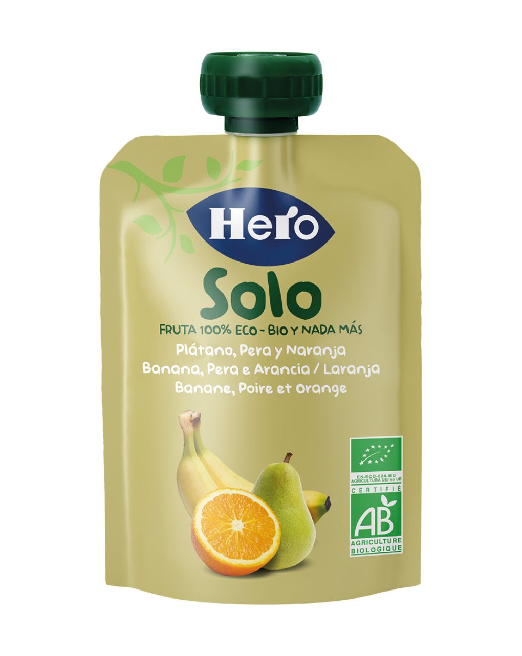Hero baby pouch banana pera arancia bio 100g - Hero